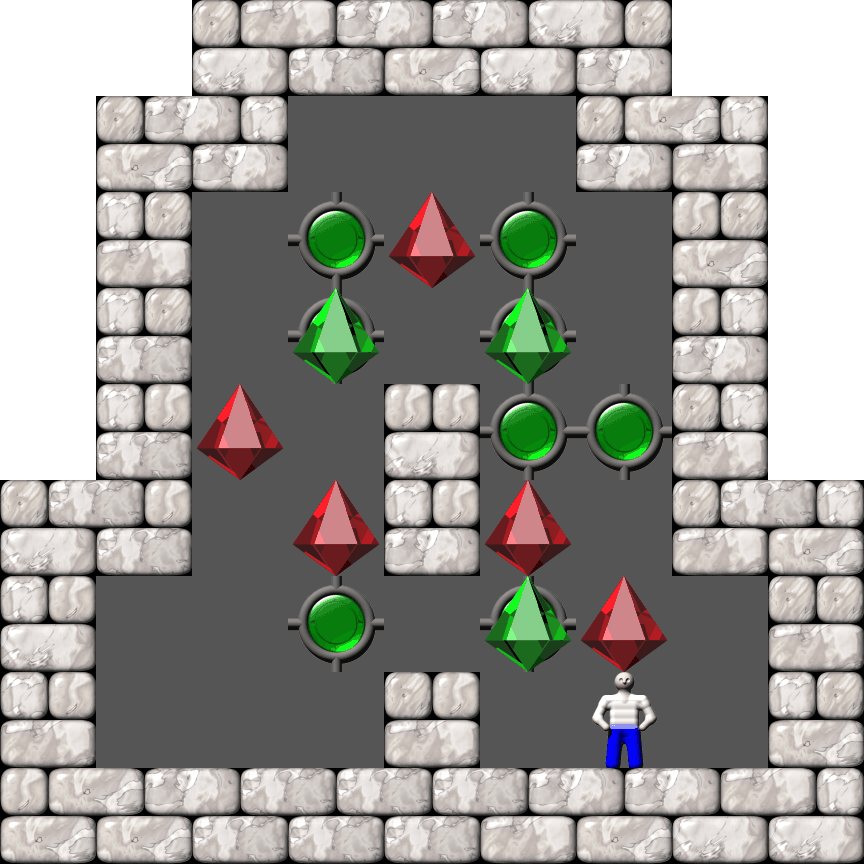 Sokoban Mass Remodel level 2147